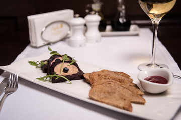 Fragrant dish of meat and vegetables on a plate