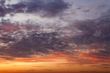 Sunset sky and cloud