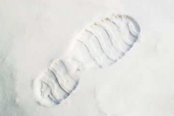 Boot Print in Snow