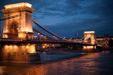 Beautiful longest bridge in the evening hours