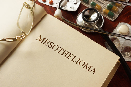 Book With Diagnosis Mesothelioma. Medic Concept.