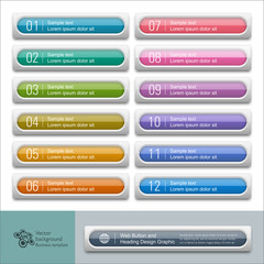 Web Button and Headline Design #Vector Graphics 