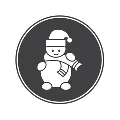Christmas snowman icon