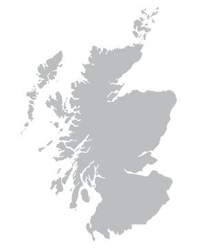 grey map of Scotland
