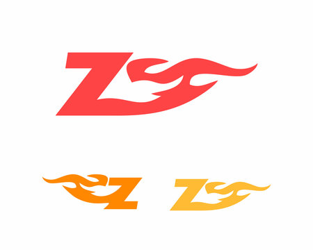 Initial Z Fire Logo icon