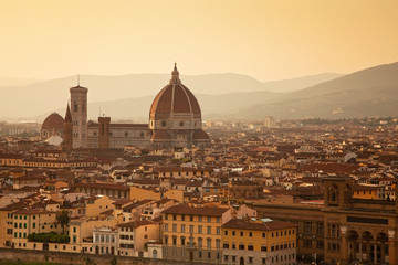 Fototapeta na wymiar Florence in the sunset