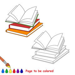 Vector cartoon books to be colored. 