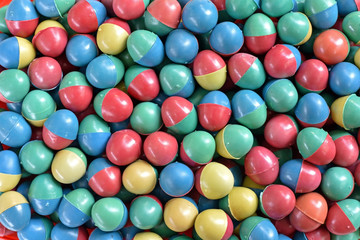 Colorful plastic eggs