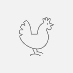 Hen line icon.