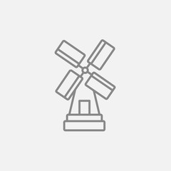 Windmill line icon.