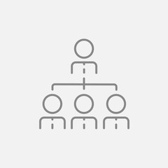 Business team line icon.