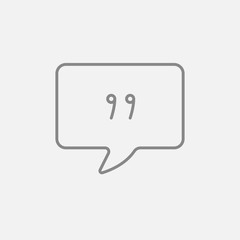 Speech bubble line icon.