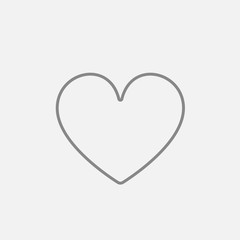 Heart sign line icon.
