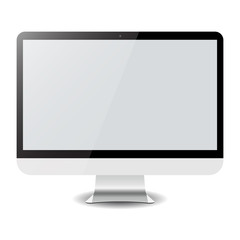 Computer display isolated on white. Vector eps10