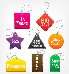 Set of sale tags ( multicolor )