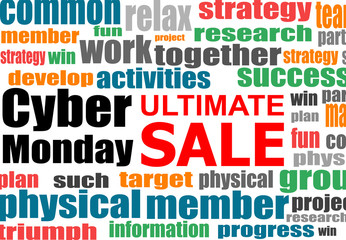 Cyber Monday banner design. Cyber monday sale concept. Vector illustration
