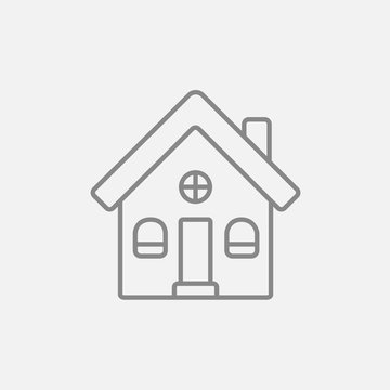 Detached house line icon.