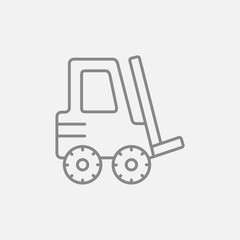 Forklift line icon.