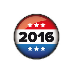 Vote 2016 badge or button vector