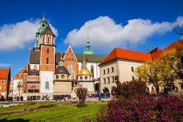Wawel hill with cathedral in Krakow