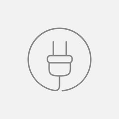Obraz premium Plug line icon.