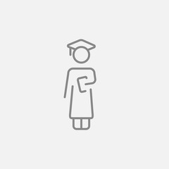 Graduate line icon.