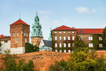 Wandaufkleber Wawel hill with castle in Krakow © pab_map