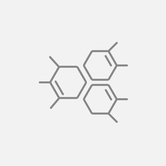 Chemical formula line icon.