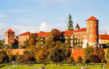Fotobehang Wawel hill with castle in Krakow © pab_map