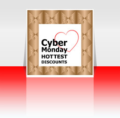 Cyber Monday Sale template. Cyber monday sale concept. Vector illustration