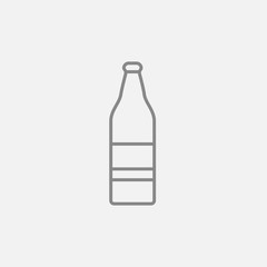 Glass bottle line icon.