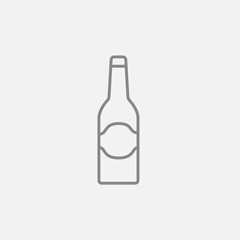 Glass bottle line icon.