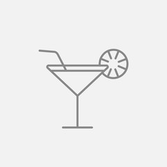 Cocktail glass line icon.