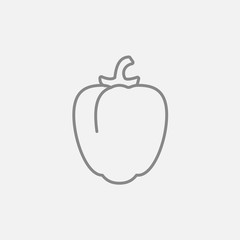 Bell pepper line icon.