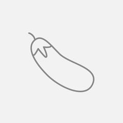 Eggplant line icon.