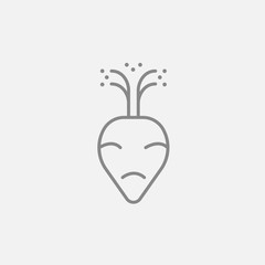 Beet line icon.