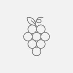 Bunch of grapes line icon.