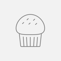 Cupcake line icon.