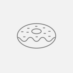 Doughnut line icon.