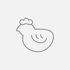 Chick line icon.