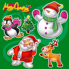 Christmas cartoon elements