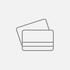 Credit cards line icon.