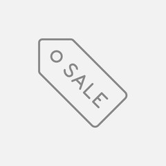 Sale tag line icon.