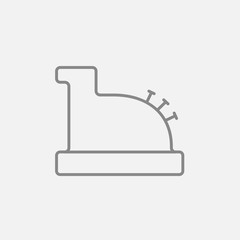 Cash register machine line icon.