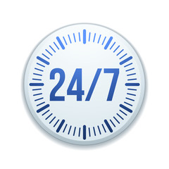 24/7 Clock button