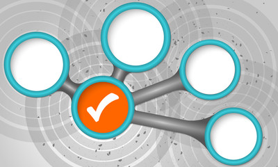 Vector circular text boxes for your text and check box