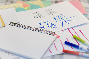 Mandarin; Kids Writing Name of the Fruits for Practice