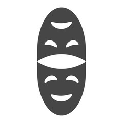 Theater icon with happy and sad masks