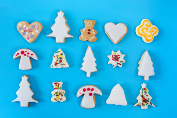 Gingerbread Christmas seamless pattern. Gingerbread pattern.