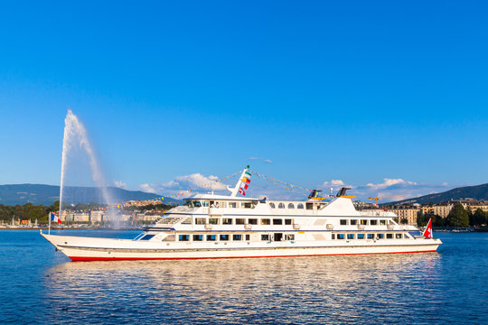 Cruise ship on the lake of Geneva